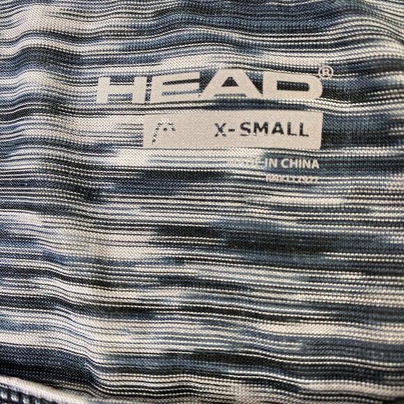 Head Womens Gray Blue Striped Slim Fit T-Shirt Size XS - Picture 3 of 6